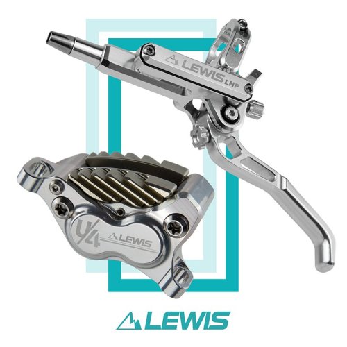 Lewis LHP-U4 Axial Cylinder 4 Pistons Hydraulic Disc Brake With Cooling Fins