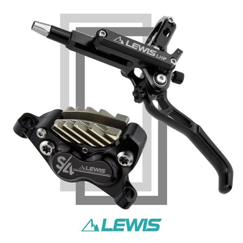 Lewis LHP-S4 Axial Cylinder 4 Pistons Hydraulic Disc Brake With Cooling Fins